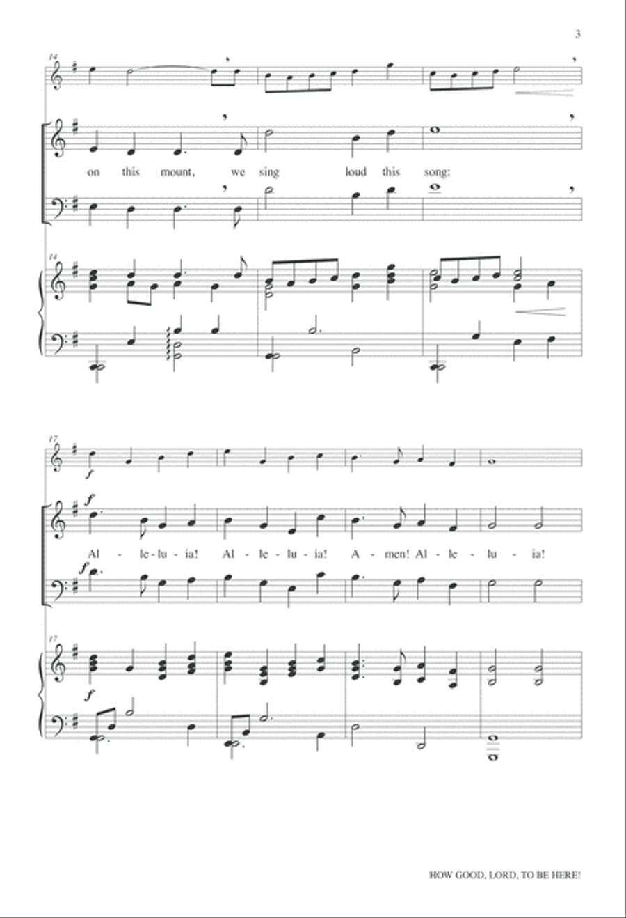 How Good Lord to be Here How Good Lord to be Here 4-Part scores gallery preview page 3