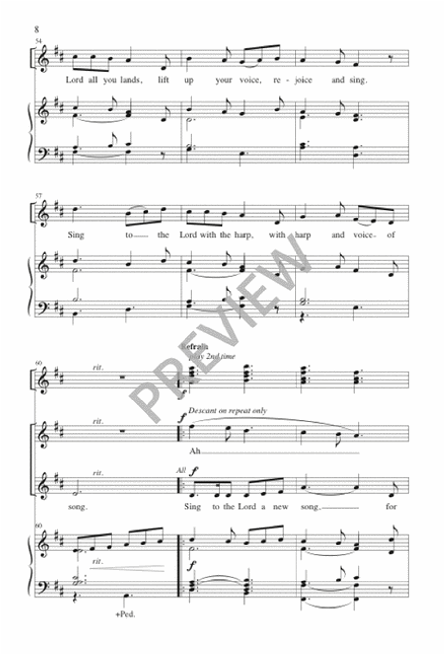 Sing to the Lord Unison Choir scores gallery preview page 8