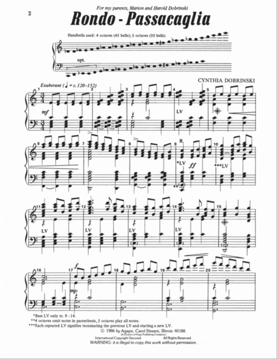 Rondo-Passacaglia Rondo-Passacaglia 5-Octaves scores gallery preview page 2