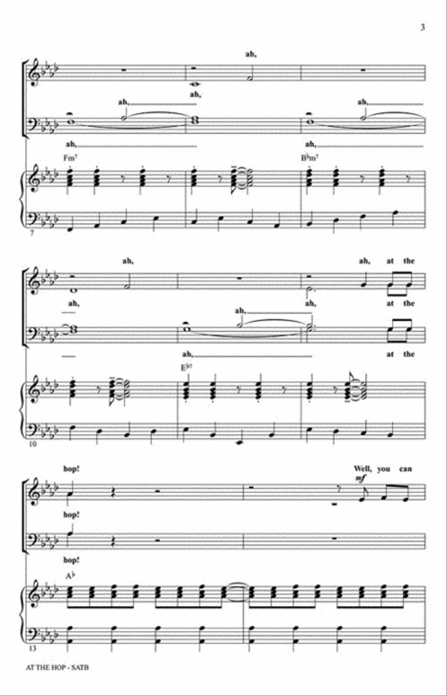 At the Hop 4-Part scores gallery preview page 3
