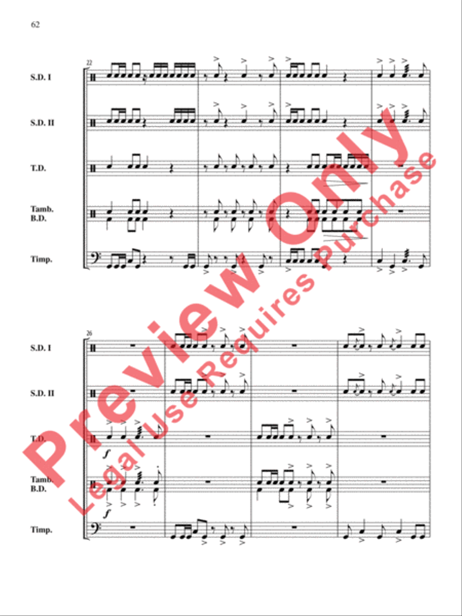 The Anthony J. Cirone Intermediate Percussion Ensemble Collection Percussion Ensemble scores gallery preview page 63