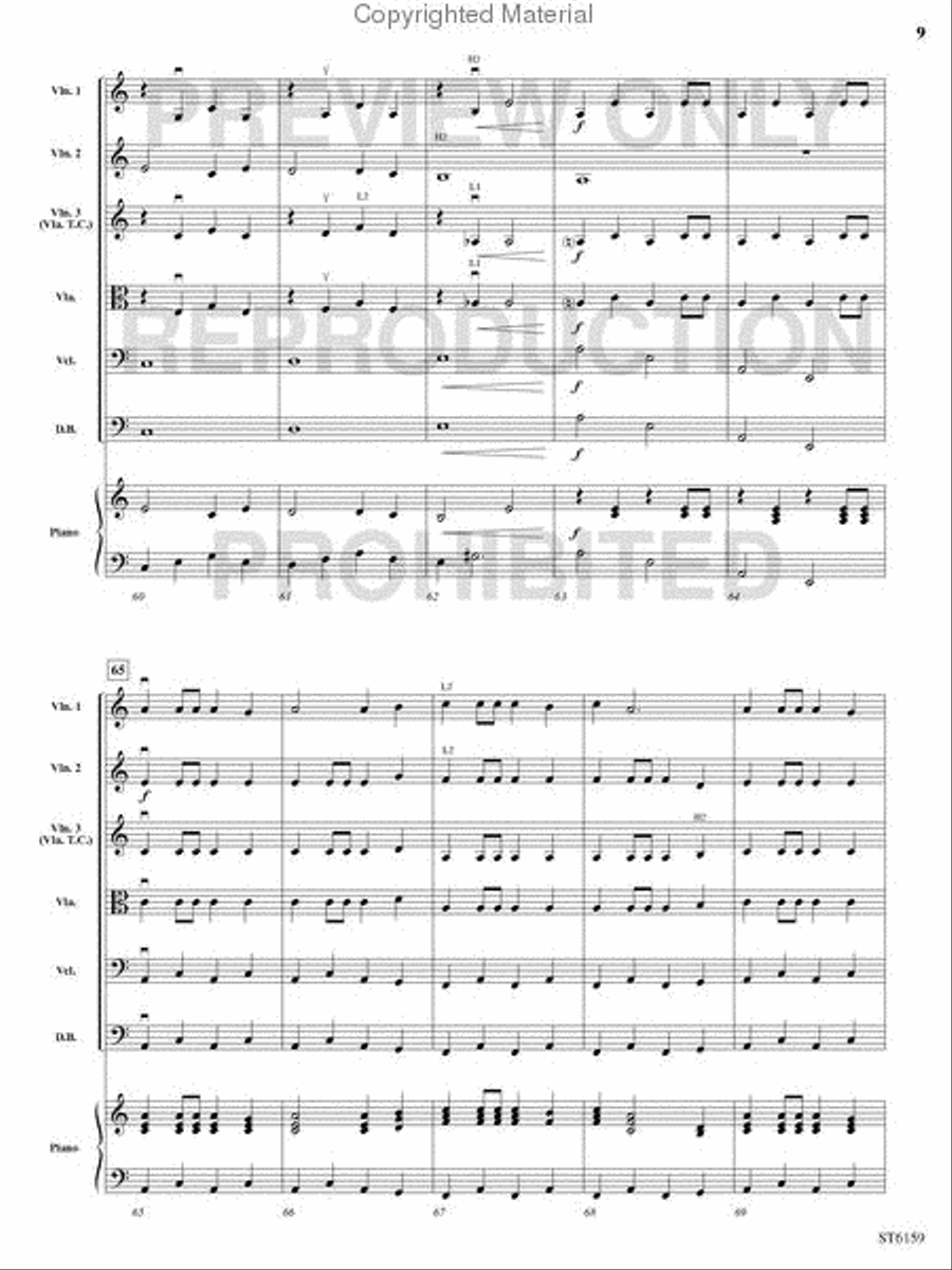 Riders in the Night String Orchestra scores gallery preview page 8