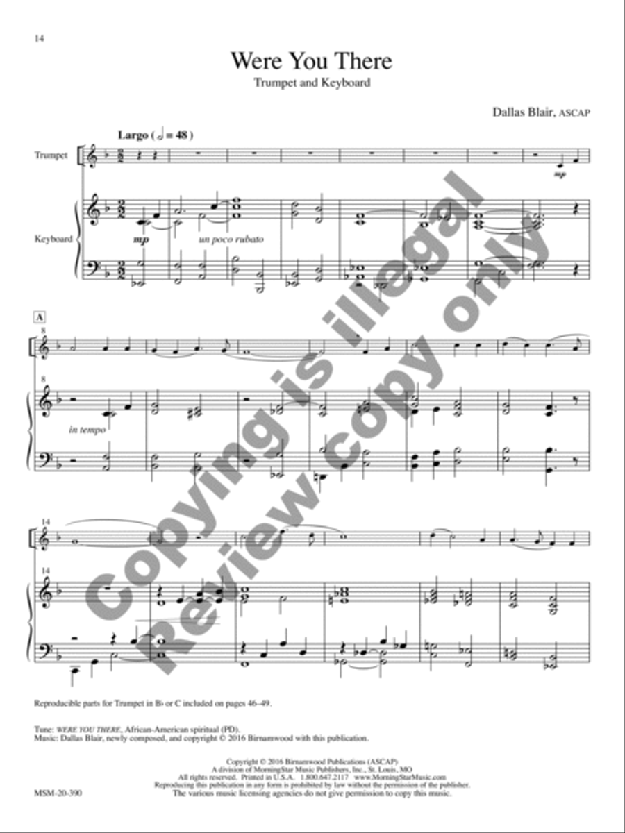 Trumpet shop on keyboard