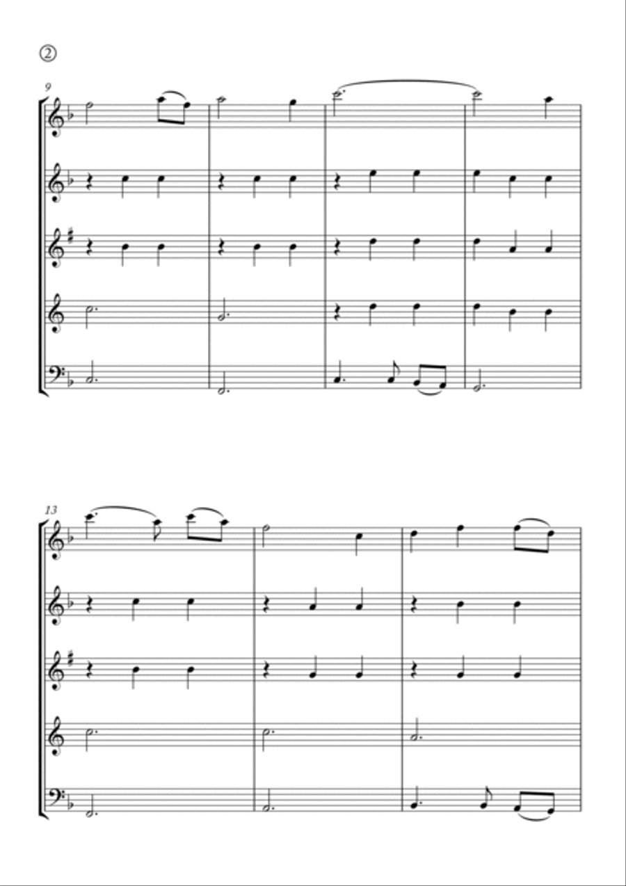 Amazing Grace Woodwind Quintet scores gallery preview page 2