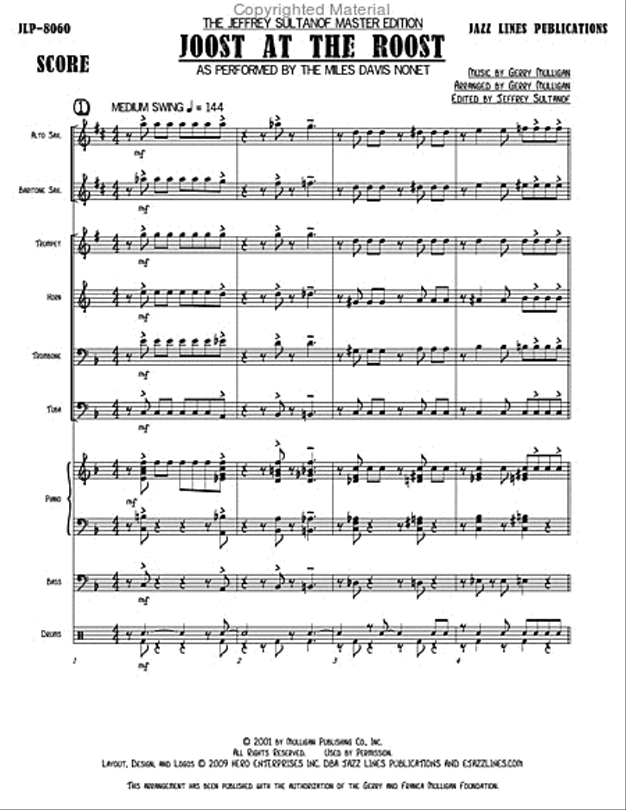 Joost At The Roost Tenor Saxophone scores gallery preview page 5