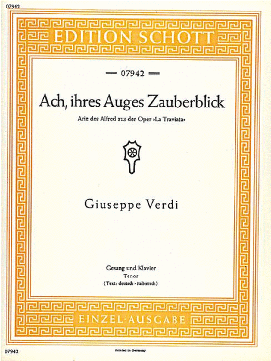 Achihres Auges (traviata) Tenor/pf Tenor Voice scores gallery preview page 1