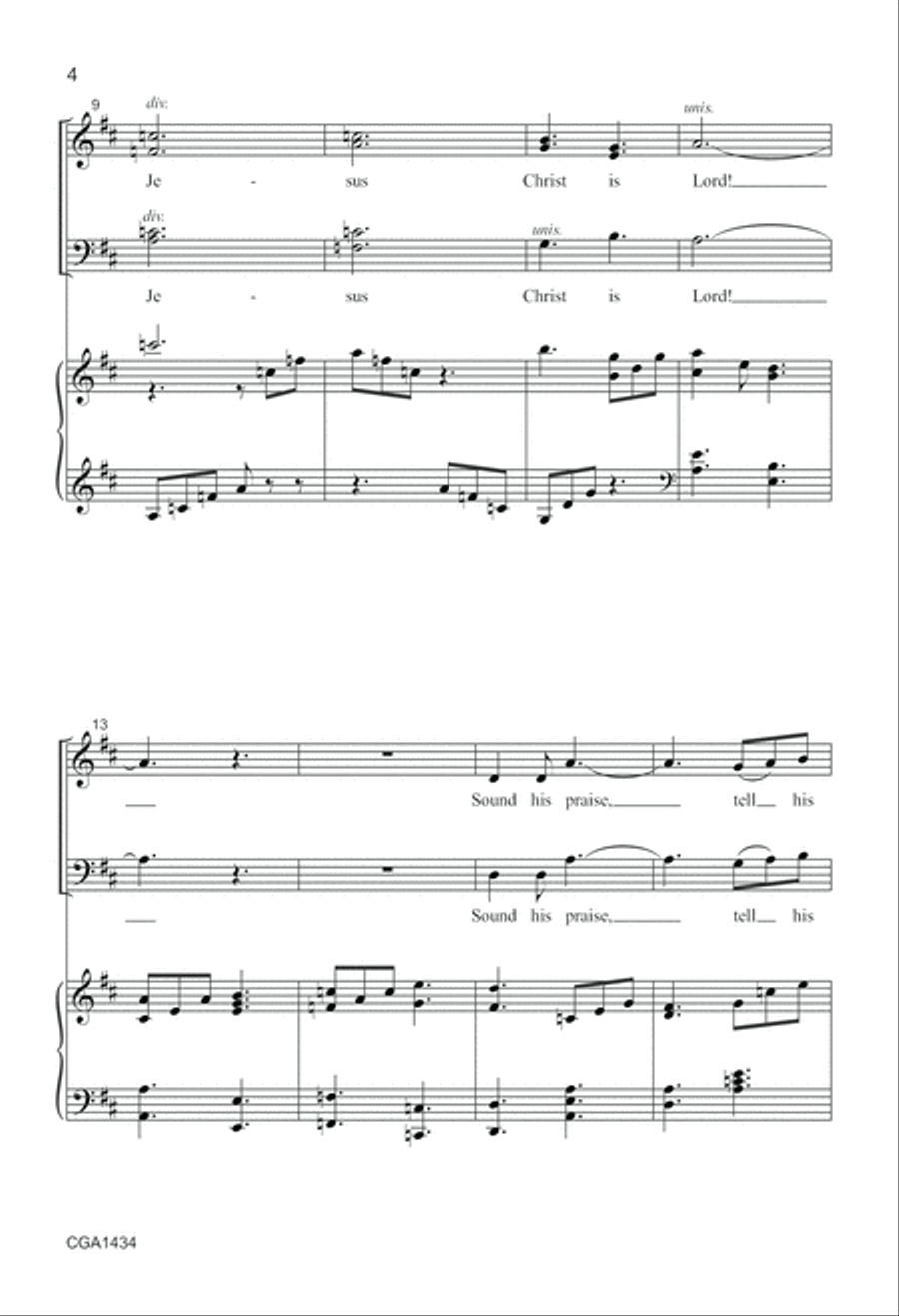 Let the Song Go Round the Earth 4-Part scores gallery preview page 4