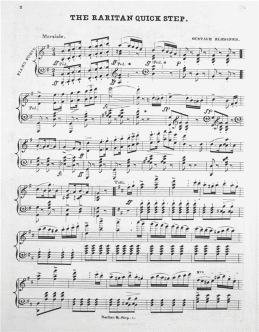 The Raritan Quick Step for the Piano Forte Piano Solo scores gallery preview page 2