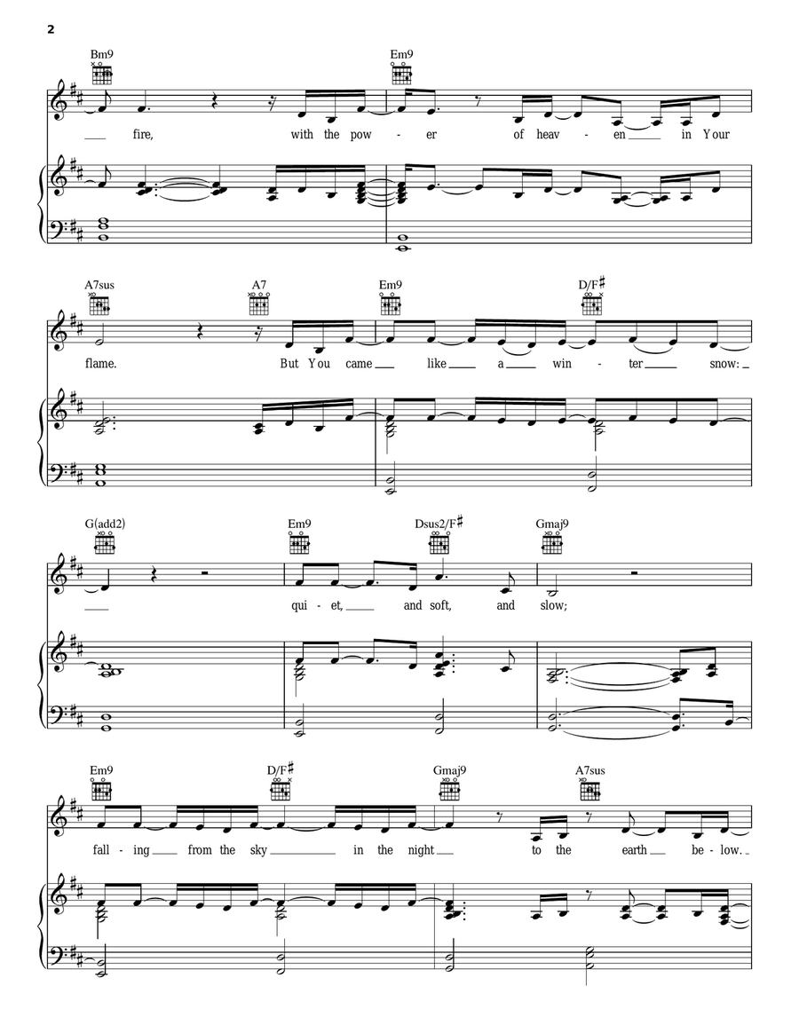 Winter Snow Winter Snow Piano, Vocal, Guitar scores gallery preview page 2