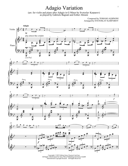 Adagio Variation (arr. Svetoslav Karparov)