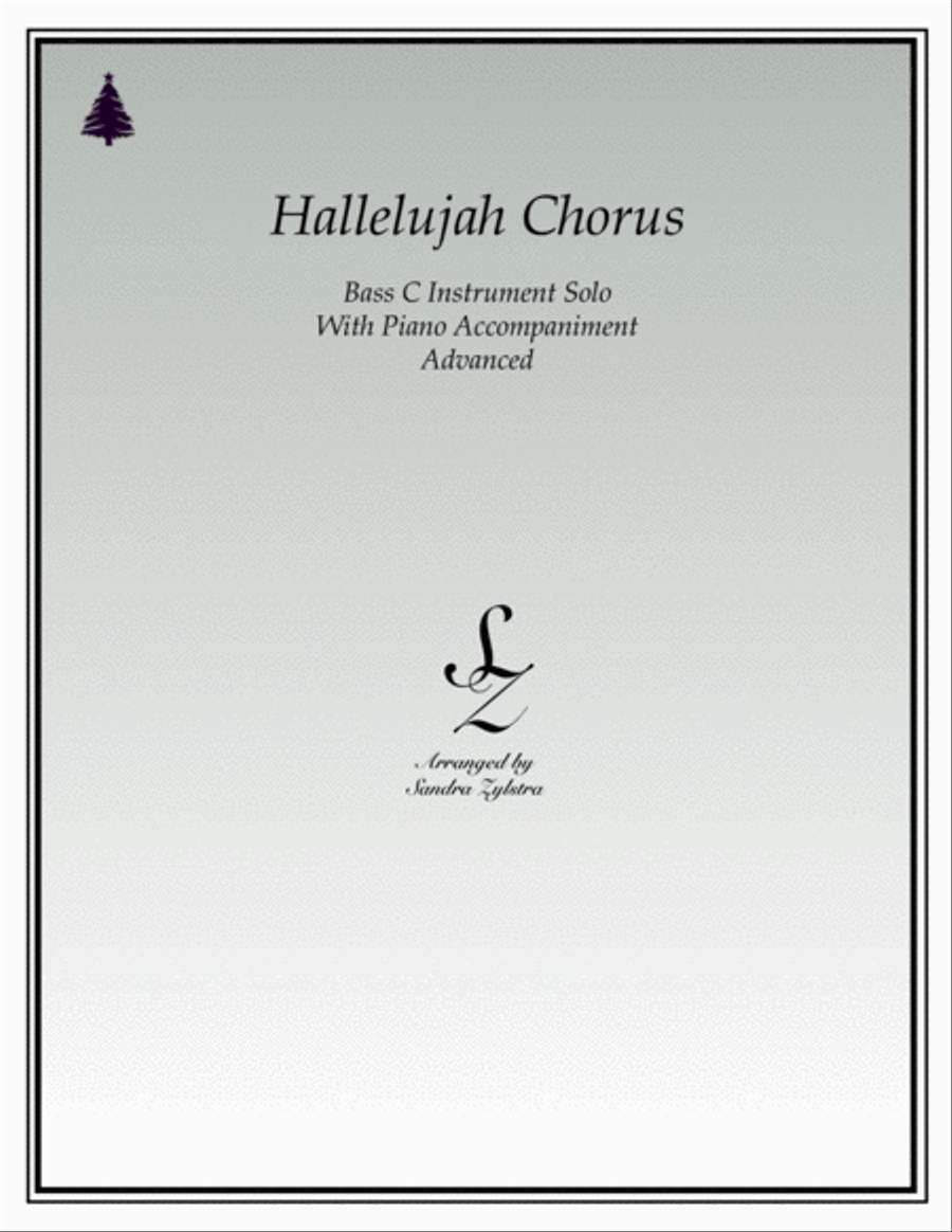 Hallelujah Chorus (bass C instrument solo) Euphonium scores gallery preview page 1
