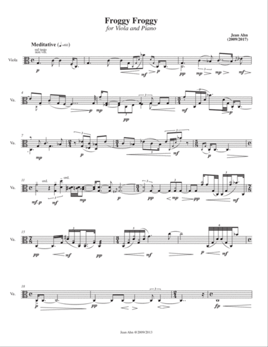 Froggy, Froggy for viola and piano Piano scores gallery preview page 3