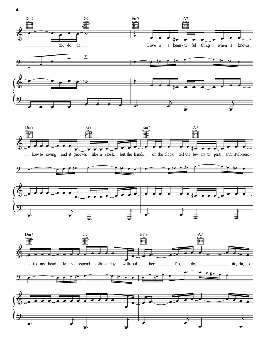 Without Her Without Her Piano, Vocal, Guitar scores gallery preview page 4