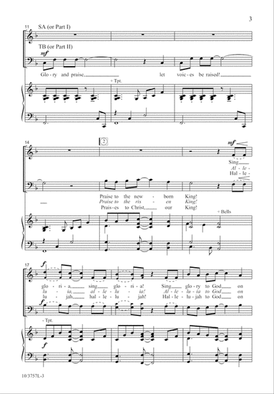 Come, and Adore Him 4-Part scores gallery preview page 3