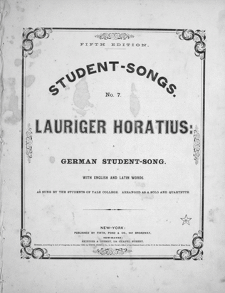Lauriger Horatius German Student-Song
