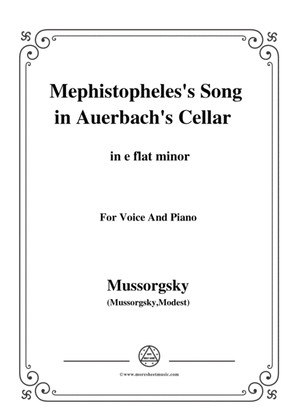 Mussorgsky-Mephistopheles’s Song in Auerbach’s Cellar in e flat minor, for Voice and Piano