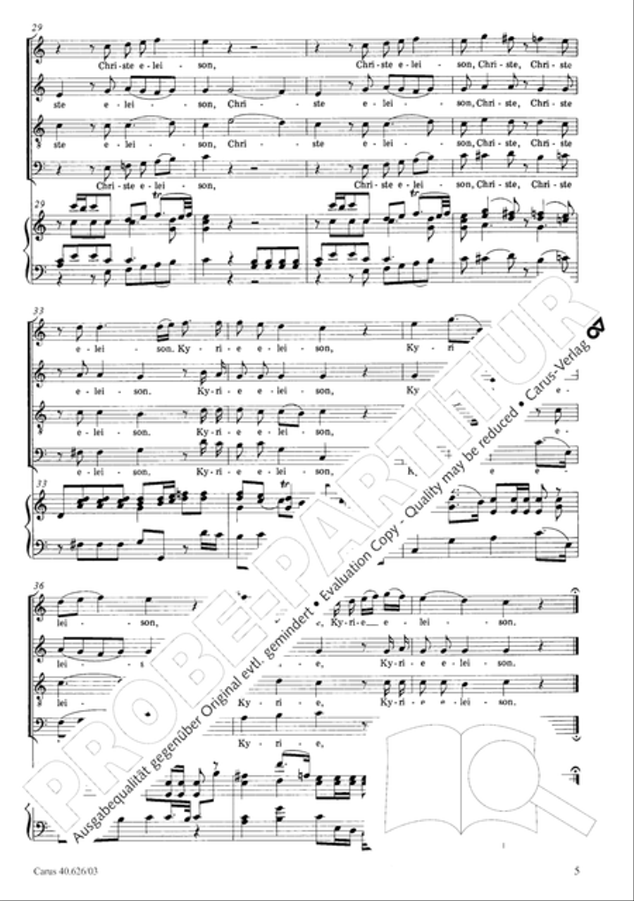 Mass in C Major 4-Part scores gallery preview page 12