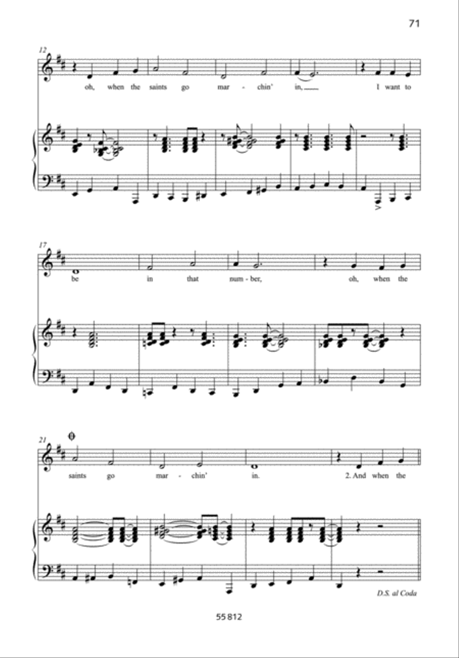 Oh, when the saints Oh, when the saints Voice Solo scores gallery preview page 2