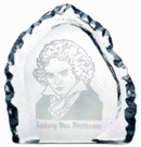Glass Paperweight Beethoven Large