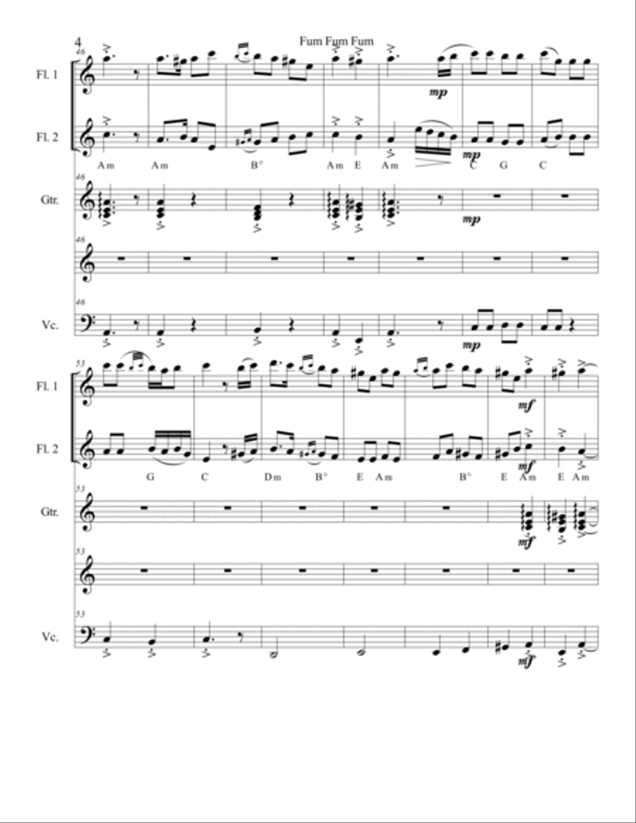 Fum Fum Fum Small Ensemble scores gallery preview page 6