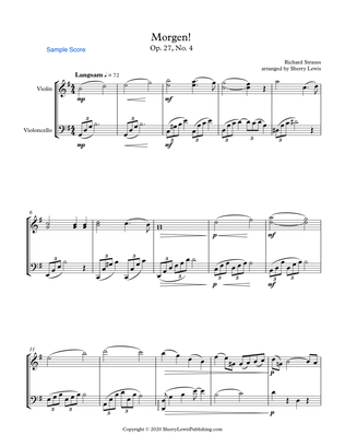 MORGEN! R.Strauss, String Duo, Intermediate Level for violin and cello