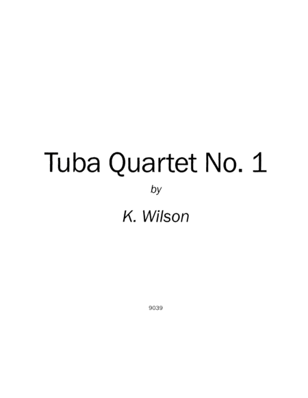 Tuba Quartet No. 1