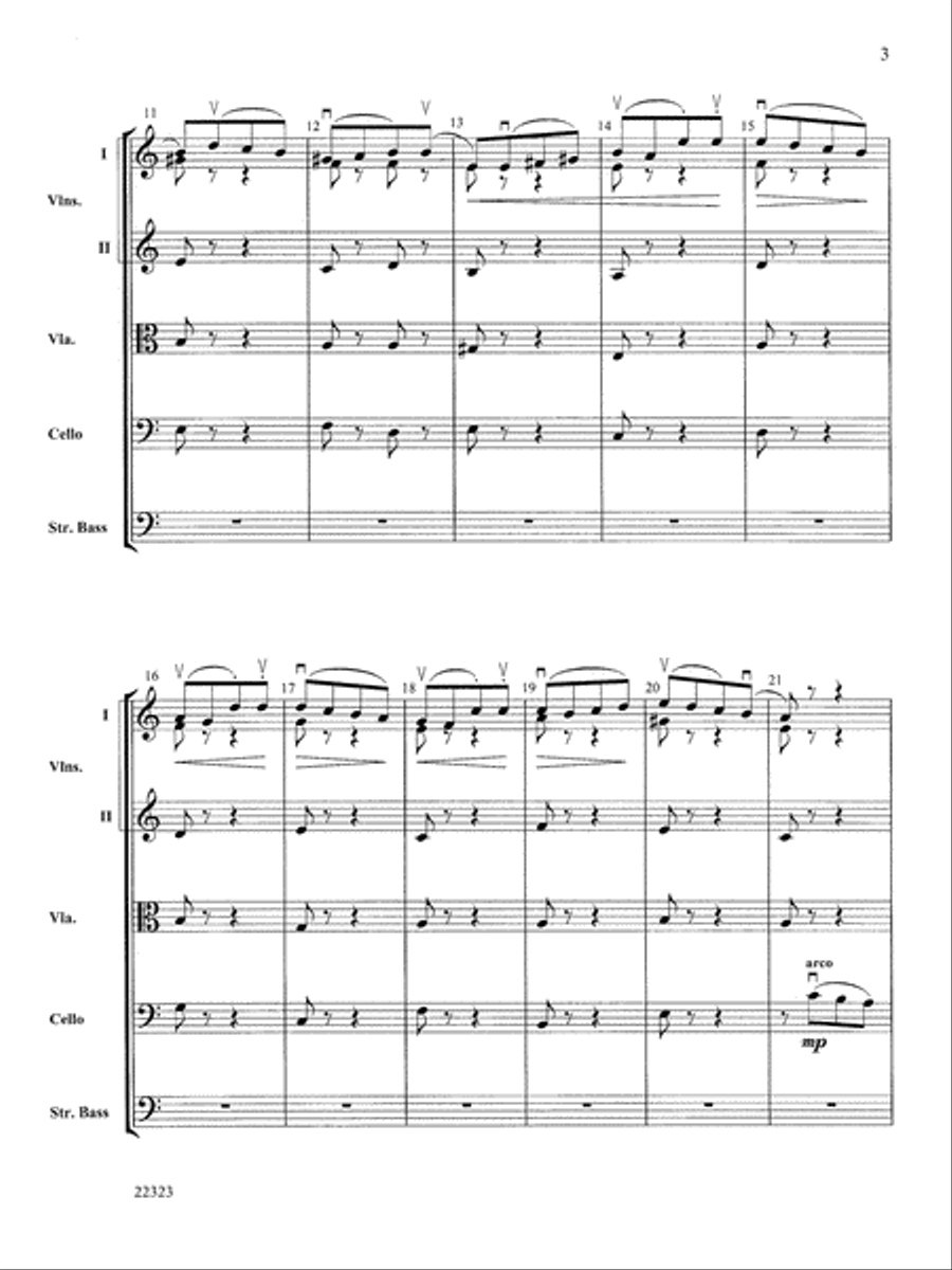 Andantino (from Symphony No. 4): Score String Orchestra scores gallery preview page 3