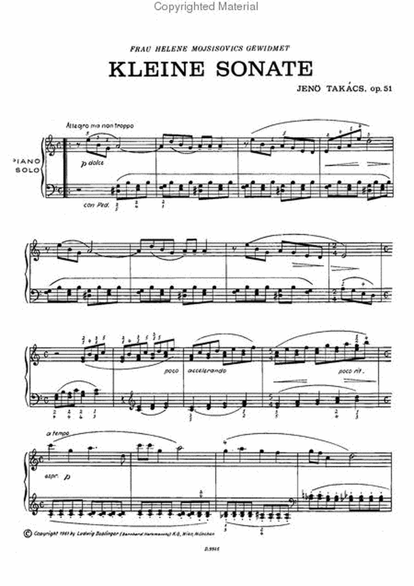 Kleine Sonate op. 51