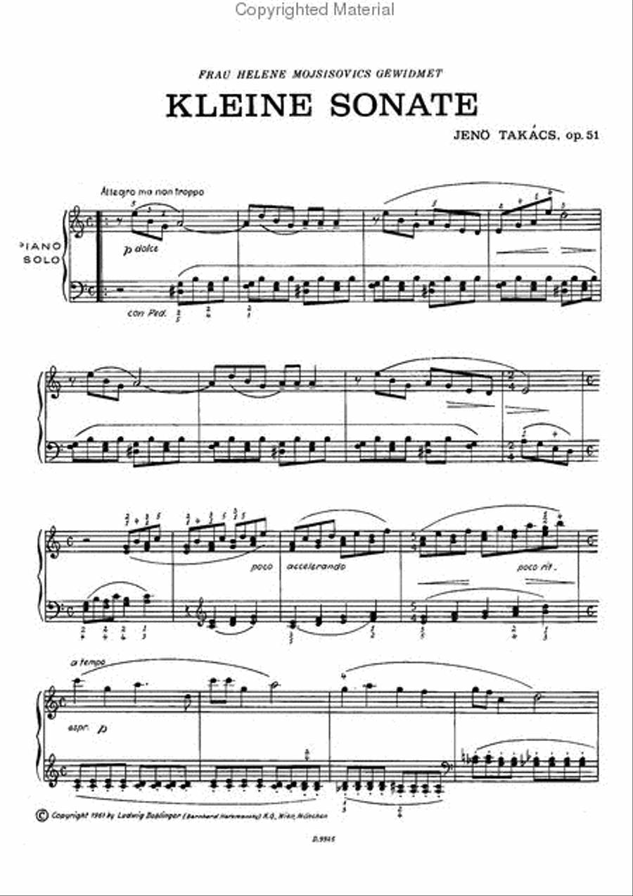 Kleine Sonate op. 51 Piano Solo scores gallery preview page 2