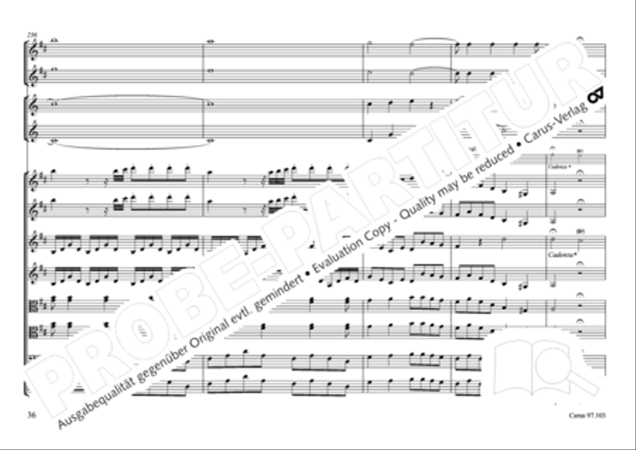Concertone in D major Horn scores gallery preview page 37