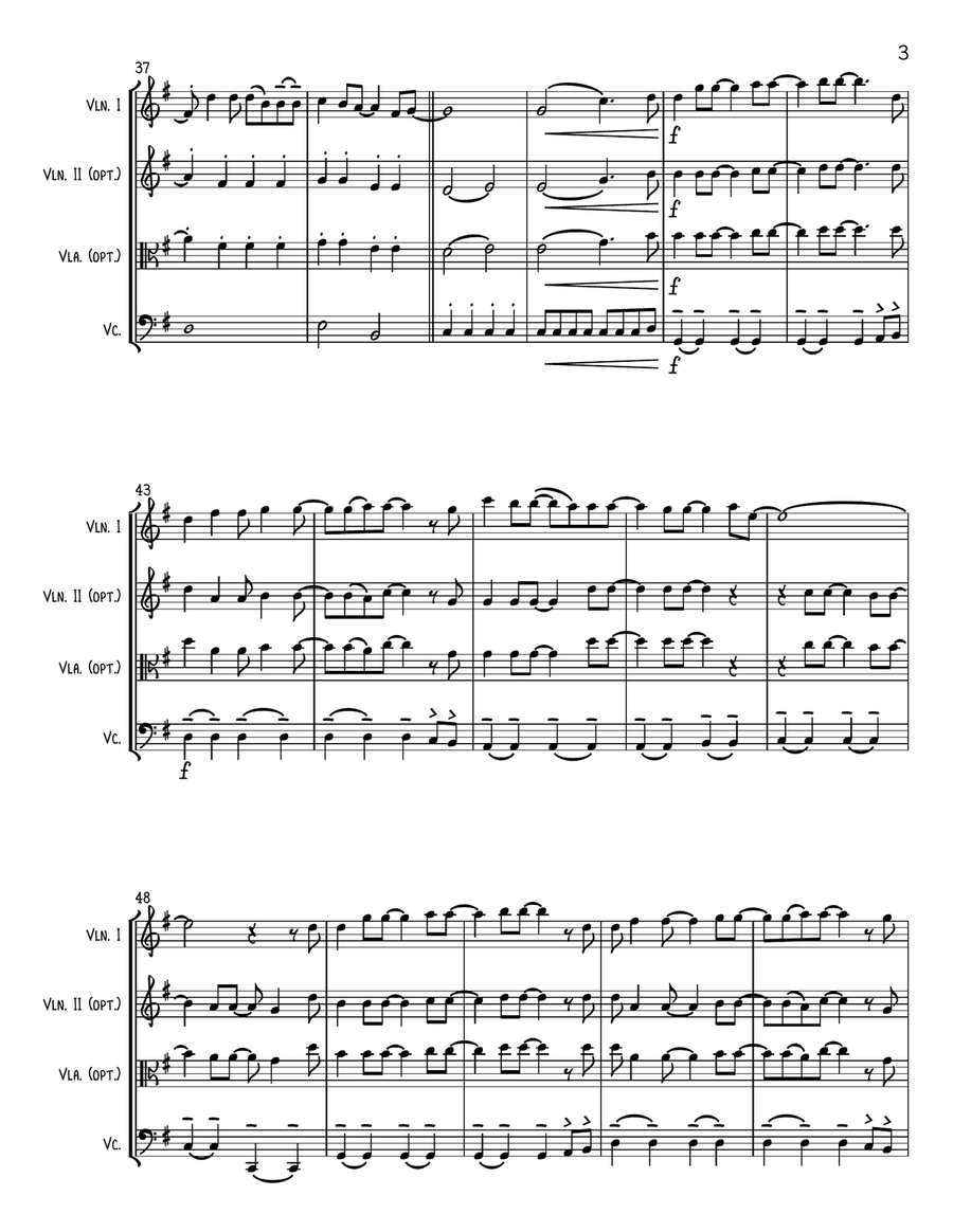 A Million Dreams String Trio scores gallery preview page 3