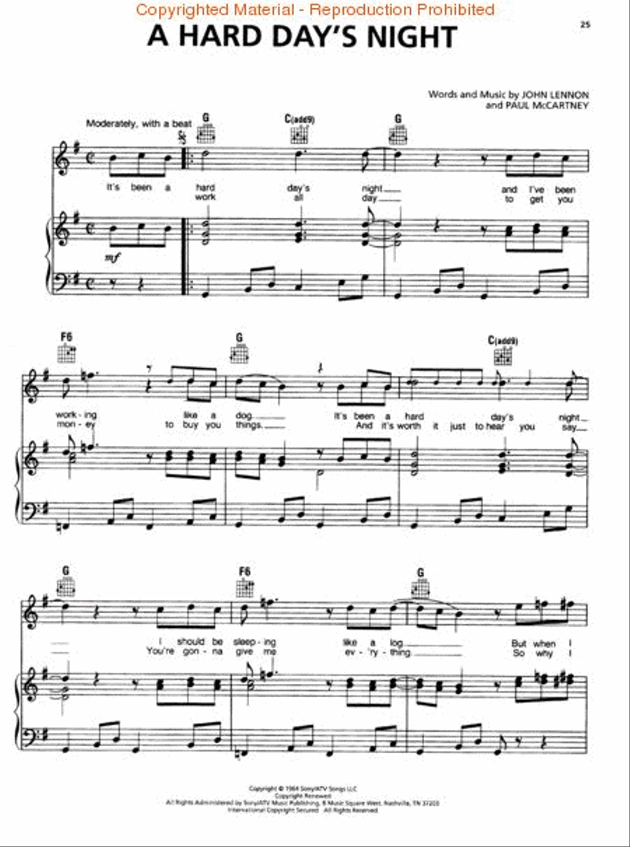 The Beatles – 1 Piano, Vocal, Guitar scores gallery preview page 3