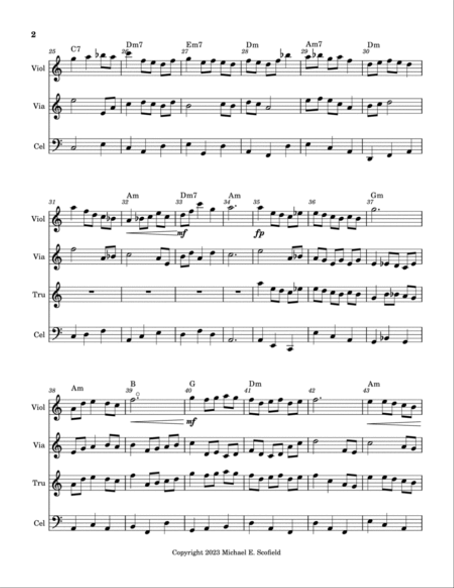 Variations on Bach Melodies No. 1 Chamber Music scores gallery preview page 2