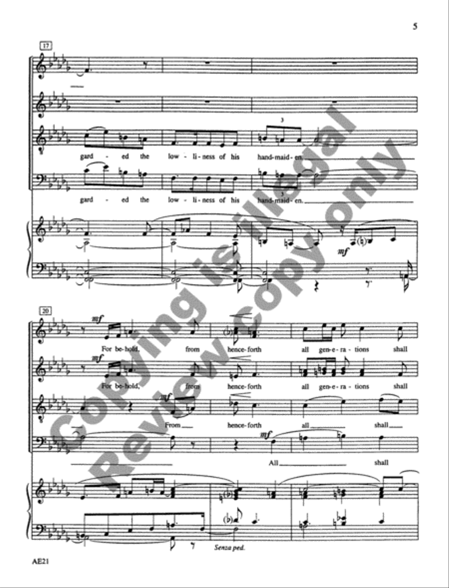 Magnificat & Nunc Dimittis (Dallas Canticles) 4-Part scores gallery preview page 5