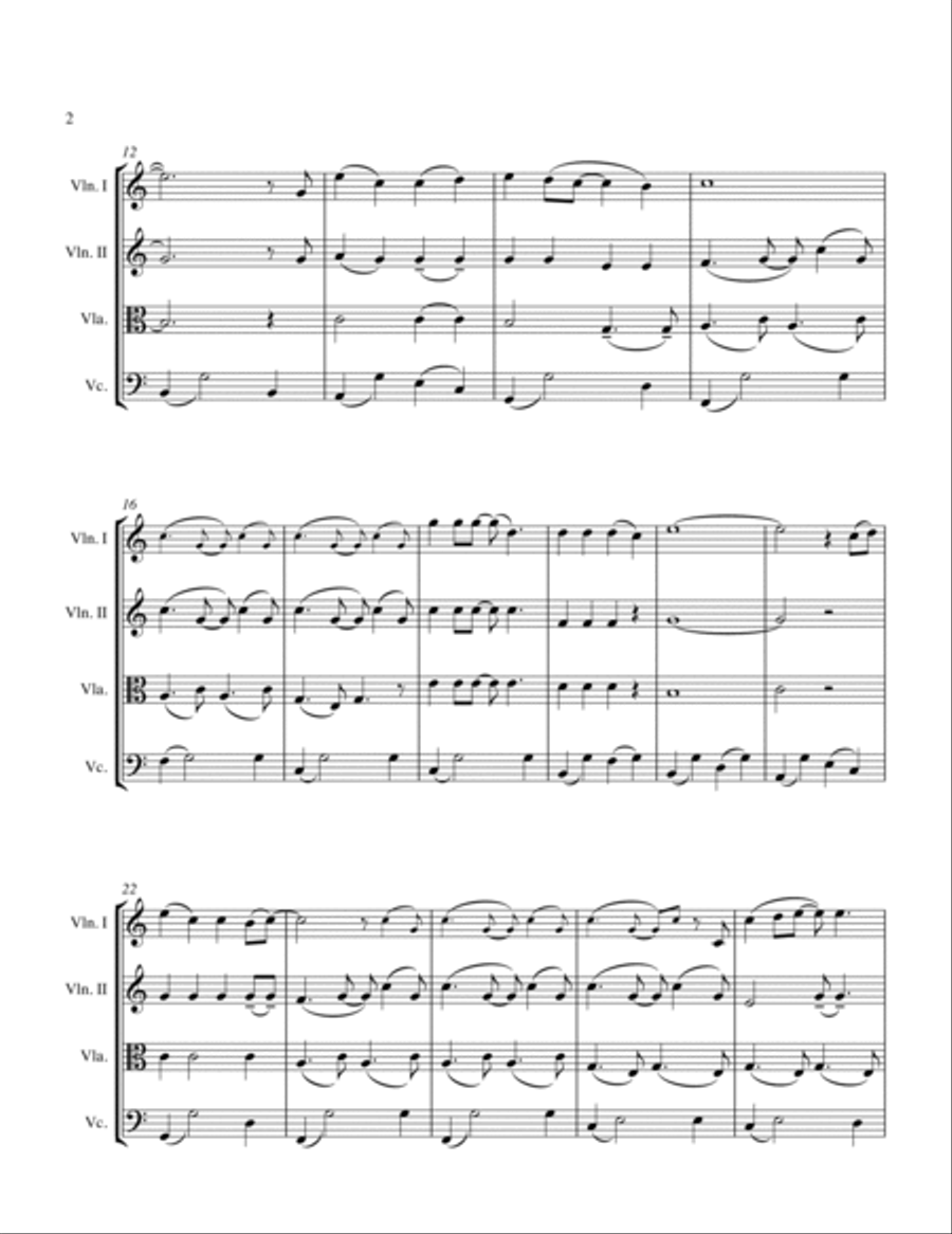 Marry Me String Quartet scores gallery preview page 5