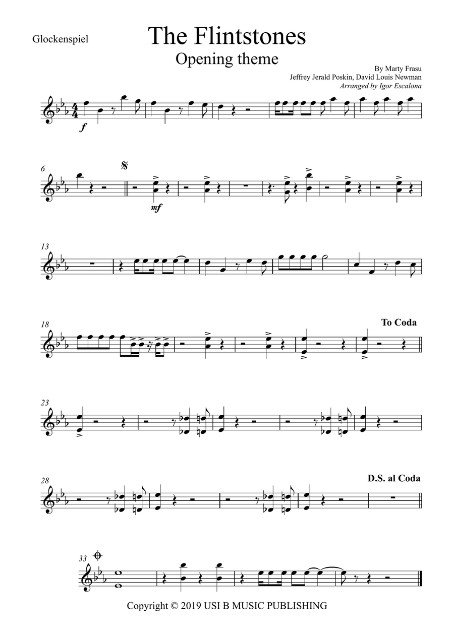The Flintstones Percussion Ensemble scores gallery preview page 6