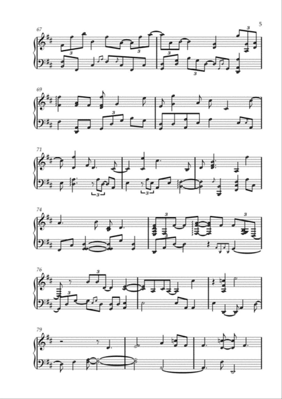 canon in d Easy Piano scores gallery preview page 5