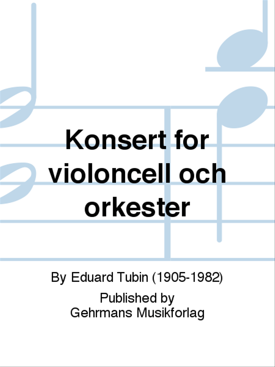 Konsert for violoncell och orkester Piano scores gallery preview page 1