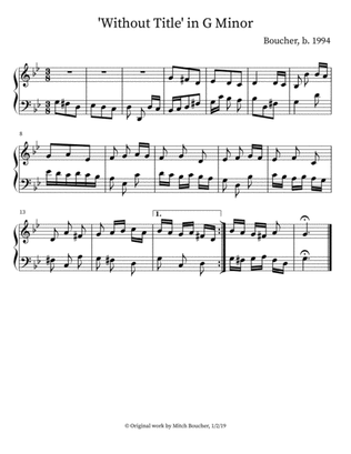 'Without Title' in G Minor