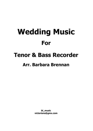 Book cover for Wedding Music for Tenor and Bass Recorder