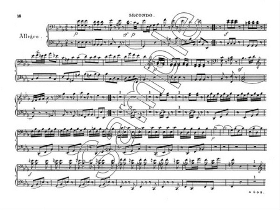 Sonata in E flat - Reduction of String Quartet K614 Cello scores gallery preview page 4