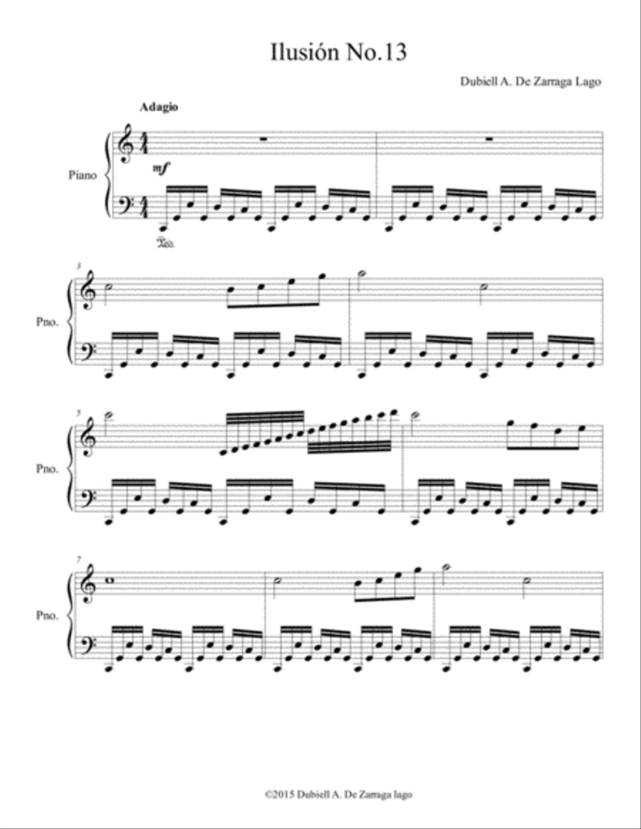piano ilusion no.13 Piano Solo scores gallery preview page 1