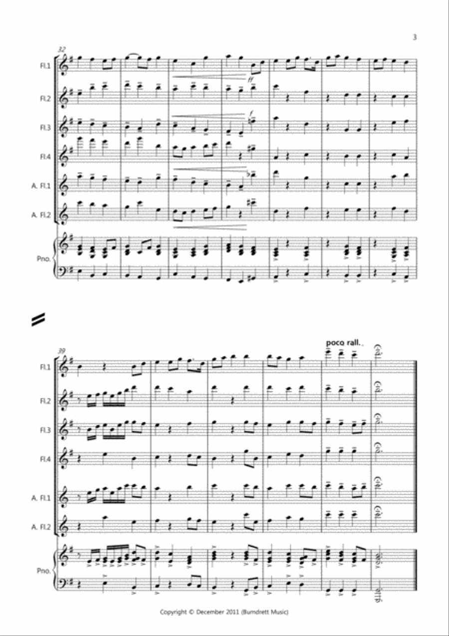 The Can Can for Flute Quartet Flute Quartet scores gallery preview page 3