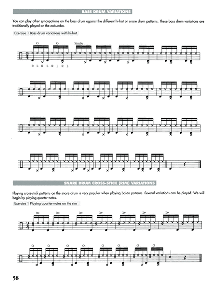 Brazilian Rhythms for Drumset Drum Set scores gallery preview page 4