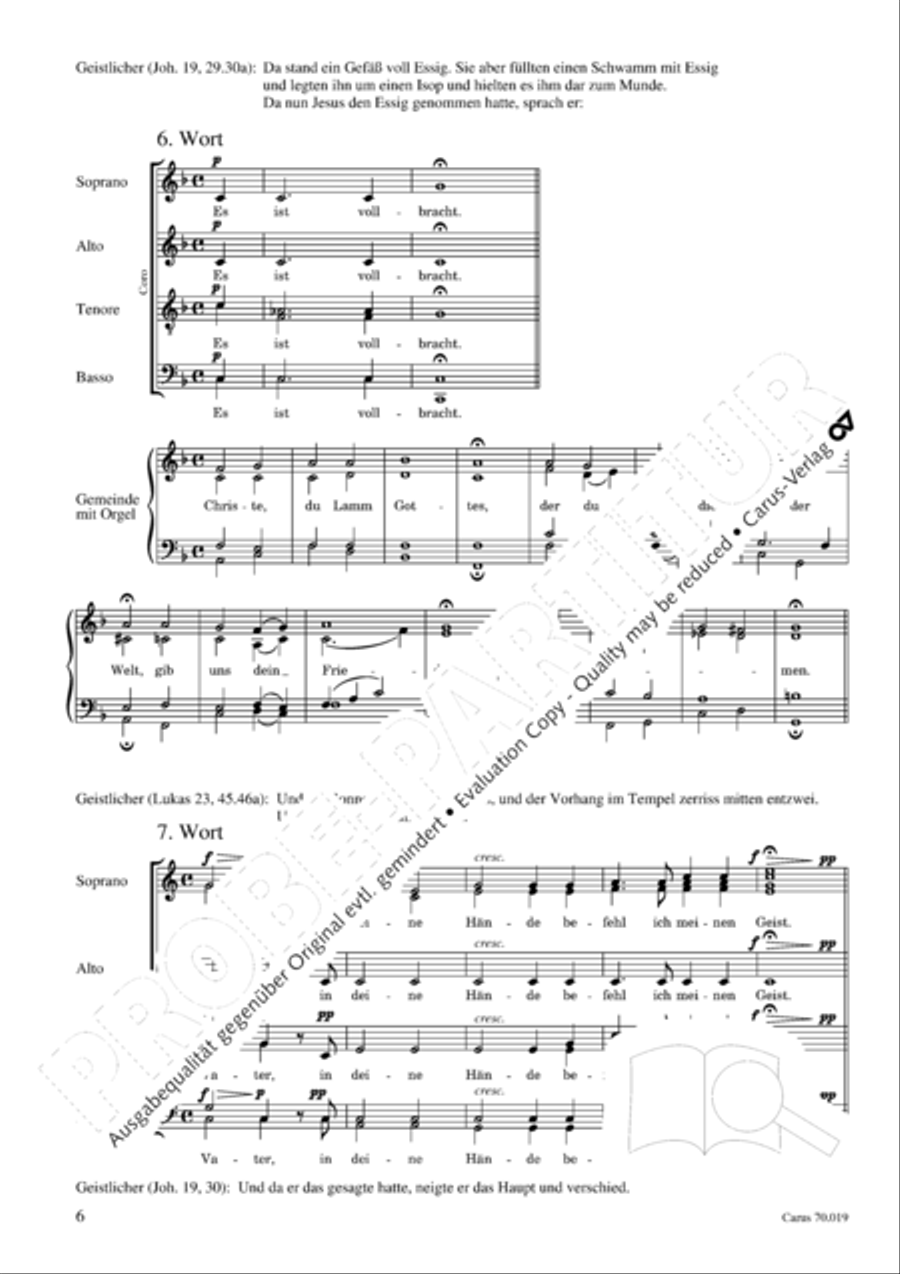 Die Sieben Worte des Erlosers am Kreuz 4-Part scores gallery preview page 7