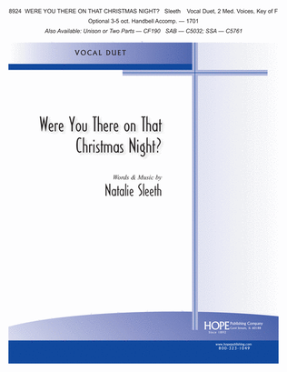 Book cover for Were You There On That Christmas Night?