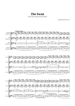 The Swan by Saint-Saëns for Sax Quartet