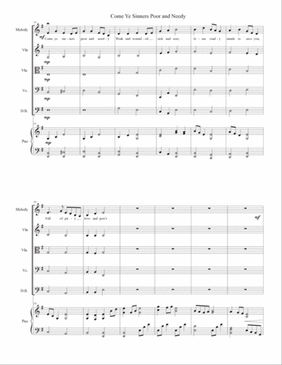 Come Ye Sinners Poor and Needy - Flex Orchestra Small Ensemble scores gallery preview page 4
