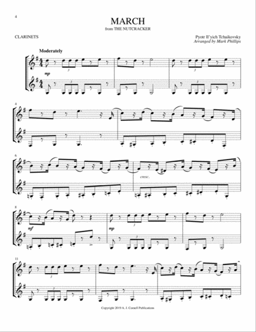 The Nutcracker Suite (complete) Clarinet Duet scores gallery preview page 4