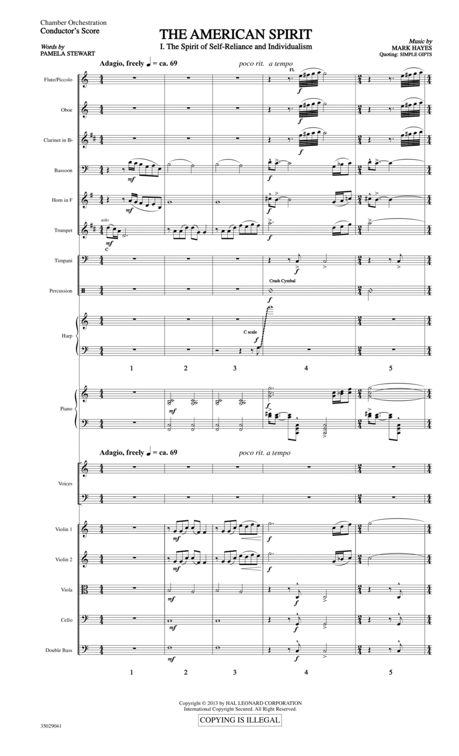 The American Spirit - Score Choir scores gallery preview page 1
